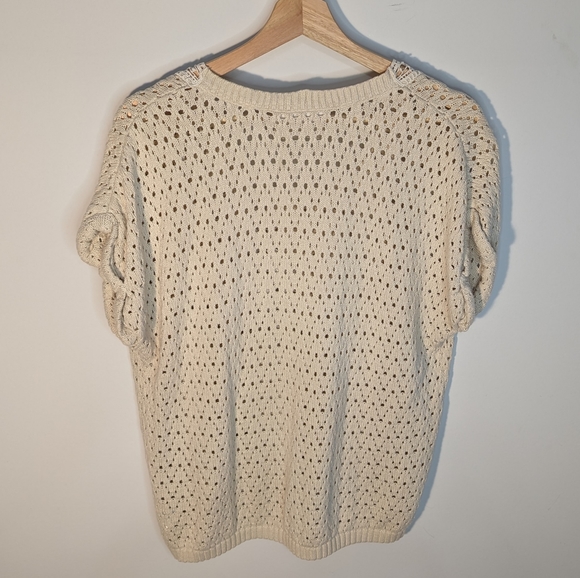 L.O.G.G Cream Knit Bohemian Cotton Shirt - Picture 3 of 5